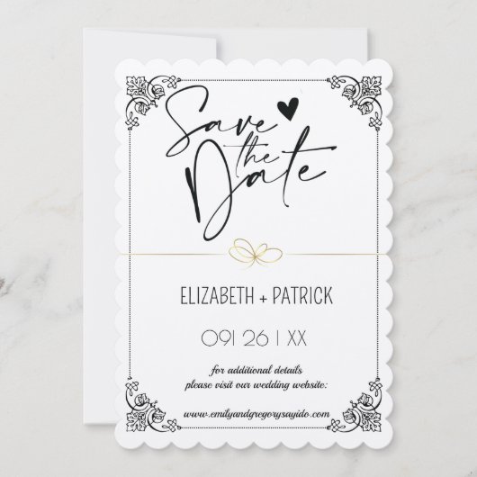 おしゃれなミニマリスト、ラブラブのフクロウたち 大切な日を記念しよう 招待状 (正面)