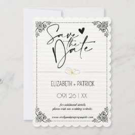 おしゃれなミニマリスト、ラブラブのフクロウたち　大切な日を記念しよう 招待状