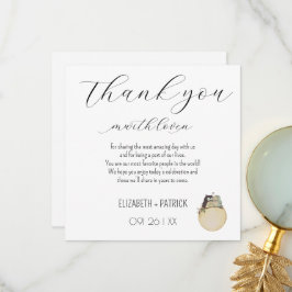 おしゃれなミニマリスト、ラブラブのフクロウ サンキューカード