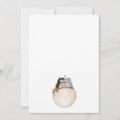 おしゃれなミニマリスト、恋するフクロウたち　保存日付のお知らせ 招待状 (裏面)