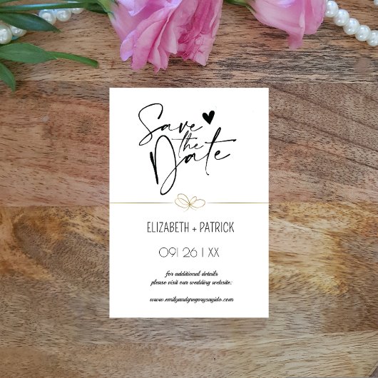 おしゃれなミニマリスト、恋するフクロウたち　保存日付のお知らせ 招待状