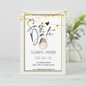 おしゃれなミニマリスト、恋するフクロウたち　保存日付 招待状 (スタンド正面)