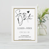 おしゃれなミニマリスト、恋するフクロウの結婚式のお知らせ 招待状 (スタンド正面)