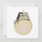 おしゃれなミニマリスト、恋するフクロウ サンキューカード (裏面)