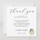 おしゃれなミニマリスト、恋するフクロウ サンキューカード (正面)