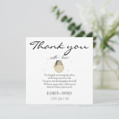 おしゃれなミニマリスト、恋するフクロウ サンキューカード (スタンド正面)