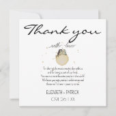 おしゃれなミニマリスト、恋するフクロウ サンキューカード (正面)