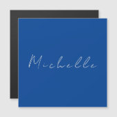 おしゃれなミニマリスト 現代の手書き 青 (正面/裏面)