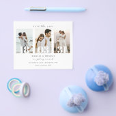 おしゃれなミニマルな現代の写真付き Save the Date チラシ (シングル)