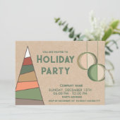 おしゃれなミニマルな装飾が楽しいホリデーパーティー 招待状 (スタンド正面)