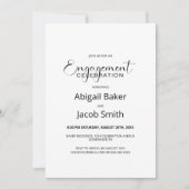 おしゃれなミニマルエンゲージメントパーティー 招待状 (正面)