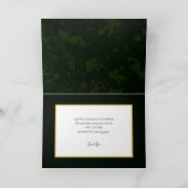 おしゃれなミニマルグリーンダマスククリスマスフォト シーズンカード (内部)