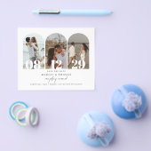 おしゃれなミニマルモダンアーチ写真Save the Date チラシ (シングル)