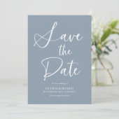 おしゃれなミニマル主義の写真なし結婚式のSave The Date 招待状 (スタンド正面)