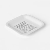 おしゃれなミニマル＆モダンなグレーのイニシャル＆名前ロゴ ペーパープレート (傾斜あり)