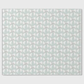 おしゃれなミントグリーンと白のハートの花嫁のシャワー ラッピングペーパー (フラット)