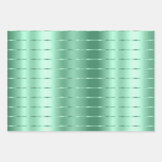 おしゃれなミントグリーンのリボンボウ ブライダルシャワー ラッピングペーパーシート (正面)