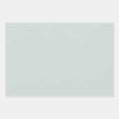 おしゃれなミントグリーン 白 ハート ボウズ ブライダルシャワー ラッピングペーパーシート (正面2)