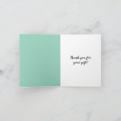 おしゃれなミントブラックのまつげ　ありがとうございます サンキューカード (内部)