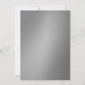 おしゃれなメタリックシルバータイポグラフィー独身最後の夜 招待状 (裏面)