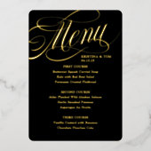 おしゃれなメニュー 本物の箔押し招待状 箔招待状 (正面)