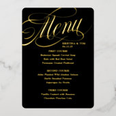 おしゃれなメニュー 本物の箔 招待状 (正面)