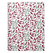 おしゃれなメモ帳のための花柄スパイラルノートブック