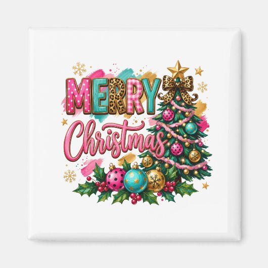 おしゃれなメリークリスマス マグネット (正面)