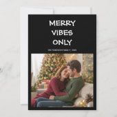 おしゃれなメリーヴィブスオンレー フラットホリデーカード カップル用 シーズンカード (正面)