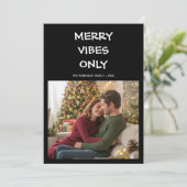 おしゃれなメリーヴィブスオンレー フラットホリデーカード カップル用 シーズンカード (スタンド正面)
