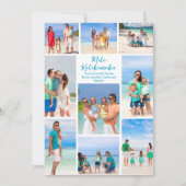 おしゃれなメレカリキマカ家族写真コラージュビーチ シーズンカード (正面)