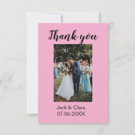 おしゃれなモダンでエレガントなシンプルなウェディングサンクスフォト サンキューカード