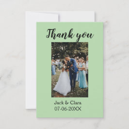 おしゃれなモダンでエレガントなシンプルなウェディングサンクスフォト サンキューカード