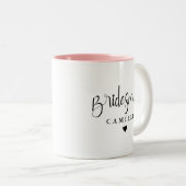 おしゃれなモダンなウェディングドレスのブライズメイド カップ (正面右)