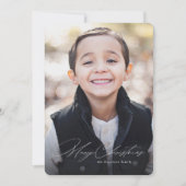 おしゃれなモダンなクリスマスカード　写真1枚で シーズンカード (正面)