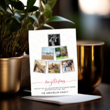 おしゃれなモダンなクリスマスコラージュ写真ホリデー