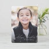 おしゃれなモダンなクリスマス　１枚の写真 シーズンカード (スタンド正面)