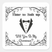 おしゃれなモダンなスタイルで結婚式の仲人をしよう スクエアシール (正面)