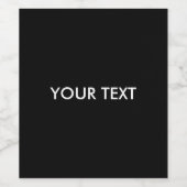 おしゃれなモダンなプロフェッショナルカスタムブランド名ブラック ワインラベル (シングルラベル)