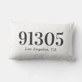 おしゃれなモダンな住所 ランバークッション (裏面)