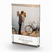 おしゃれなモダンな婚約カップル写真ブロック フォトブロック (右)