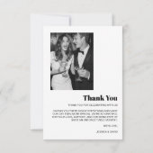 おしゃれなモダンな感謝カード セーブザデート (裏面)