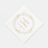 おしゃれなモダンな花のガーランド セレブレーション スタンダードランチョンナプキン (角)