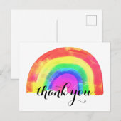 おしゃれなモダンな虹の感謝 ポストカード (正面/裏面)