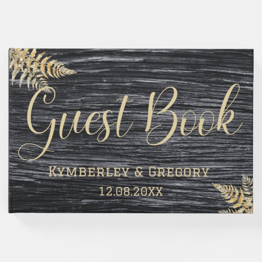 おしゃれなモダンな農村の納屋の結婚式 ゲストブック (正面)