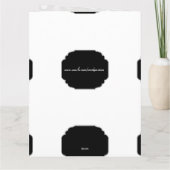 おしゃれなモダンな黒と白の誕生日彼氏 カード (裏面)