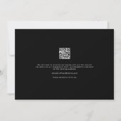 おしゃれなモダンな黒と白の3枚の写真 セーブザデート (裏面)