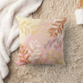 おしゃれなモダンアブストラクトフラワーボタニカル クッション (ブランケット)