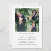 おしゃれなモダンアーチ カジュアル フォト 卒業 招待状 (裏面)