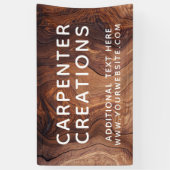 おしゃれなモダンウッドカーペントリー建築 横断幕 (縦)